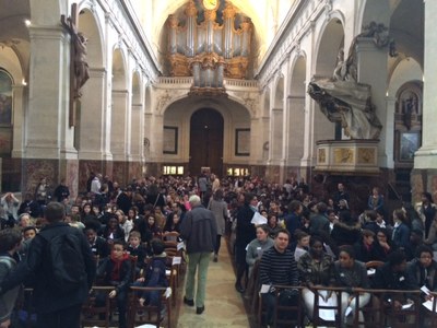 Appel décisif des catéchumènes collégiens et lycéens de notre paroisse en l'église saint Roch 
