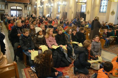 Messe des familles avec l'entrée en catéchuménat