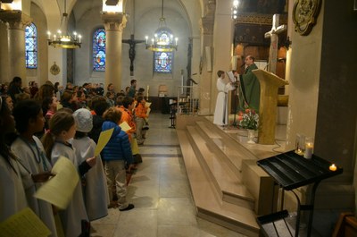 Messe des familles avec l'entrée en catéchuménat