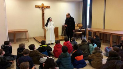 Sortie des CM1 du catéchisme au Sacré Coeur 