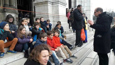 Sortie des CM1 du catéchisme au Sacré Coeur 