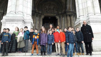 Sortie des CM1 du catéchisme au Sacré Coeur 
