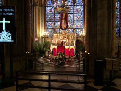 Pèlerinage d'une classe de CM2 de l'Immaculée Conception à Notre-Dame de Paris...