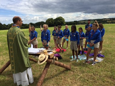 Messe avec les guides à Tremel en Bretagne