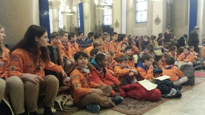 Messe des familles et rétrospective du groupe scout
