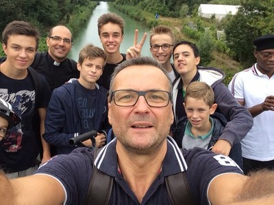 Ballade à vélo sur les bords de Marne avec les chefs de groupe