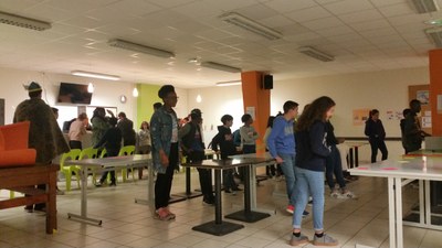 1er jour du camp de l'aumônerie à Saint Laurent sur Sèvres en Vendée 