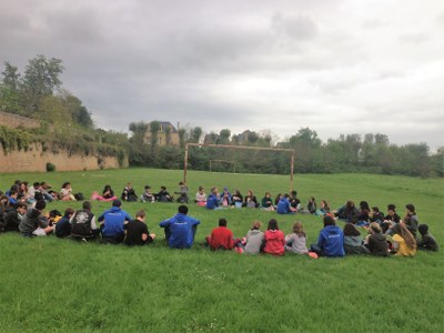 1er jour du camp de l'aumônerie à Douvres la Délivrande
