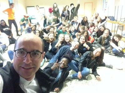 1er jour du camp de l'aumônerie à Douvres la Délivrande