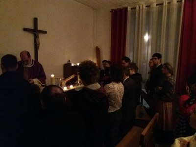 Messe des cendres à l'aumônerie Vacourdy