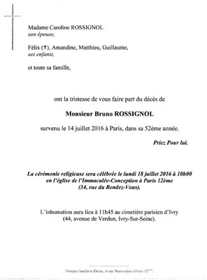 bruno rossignol faire part